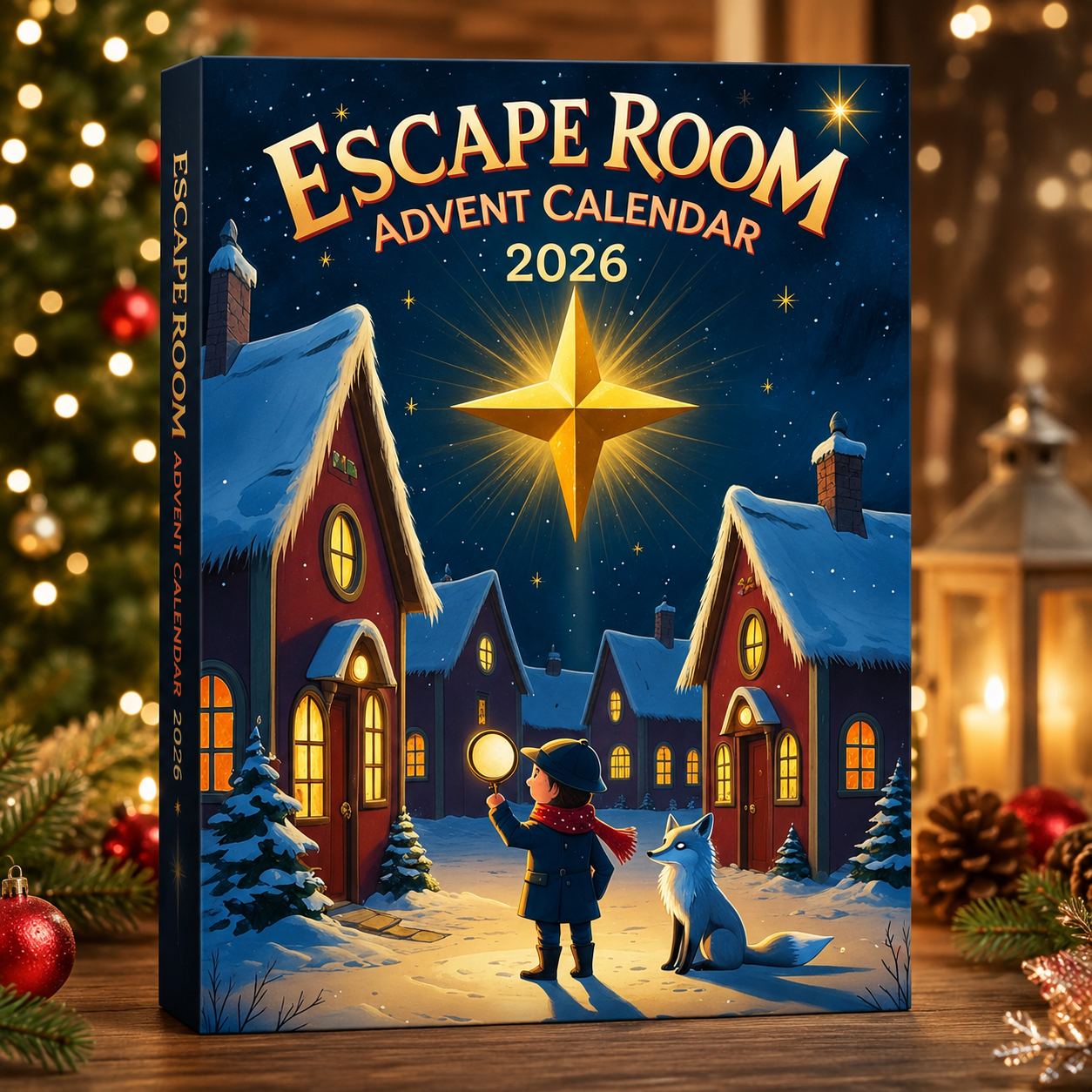 Escape Room Advent Calendar: 24 Days of Christmas Puzzles, Riddles & Brain Teasers for Kids, Teens and Adults